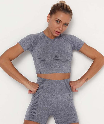 Focus Short Sleeve Crop Top