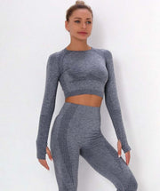 Focus Long Sleeve Crop Top